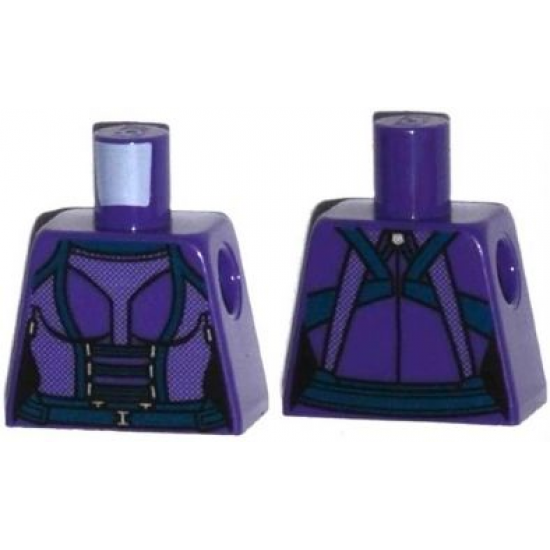 Torso Female Purple Armor with Dark Blue Belt Pattern