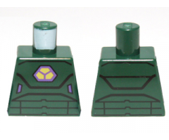 Torso Armor with Lex Luthor Warsuit with Yellow and Dark Purple Hexagon Logo Pattern