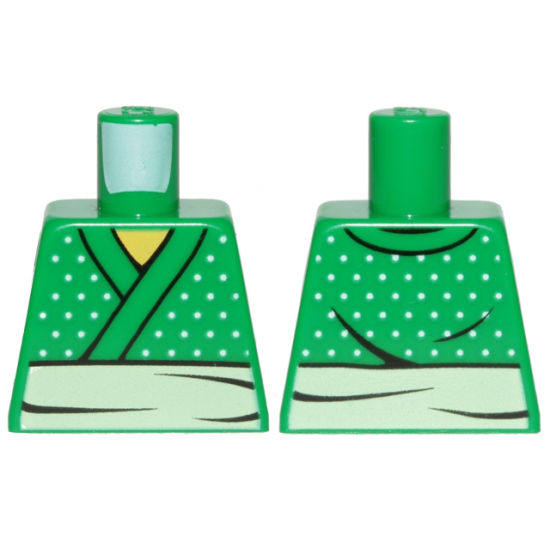 Torso Ninjago Kimono with White Belt and Dots Pattern