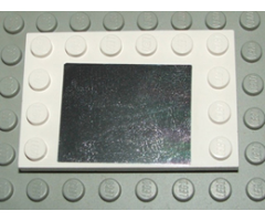 Tile, Modified 4 x 6 with Studs on Edges with Mirror Pattern (Sticker) - Set 5942