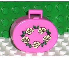Scala Utensil Oval Case with Garland of Roses Pattern (Sticker) - Set 5805