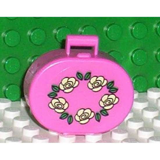 Scala Utensil Oval Case with Garland of Roses Pattern (Sticker) - Set 5805