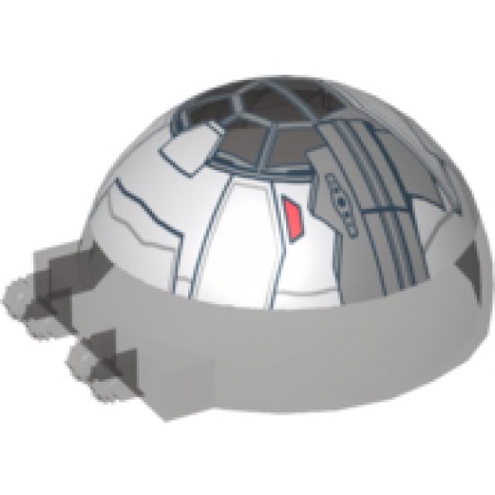 Windscreen 6 x 6 x 3 Canopy Half Sphere with Dual 2 Fingers and SW Sith Fighter Pattern