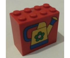 Brick 2 x 4 x 3 with Watering Can Pattern