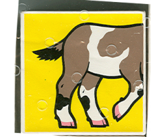 Duplo, Tile 2 x 2 x 1 with Goat Mosaic Picture 10 Pattern (Set 1078)