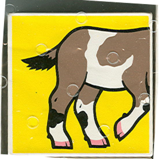 Duplo, Tile 2 x 2 x 1 with Goat Mosaic Picture 10 Pattern (Set 1078)
