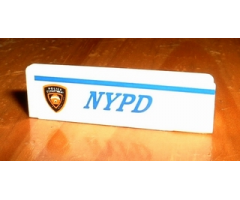 Panel 1 x 4 x 1 with 'NYPD' and Badge Left Pattern (Sticker) - Set 1376