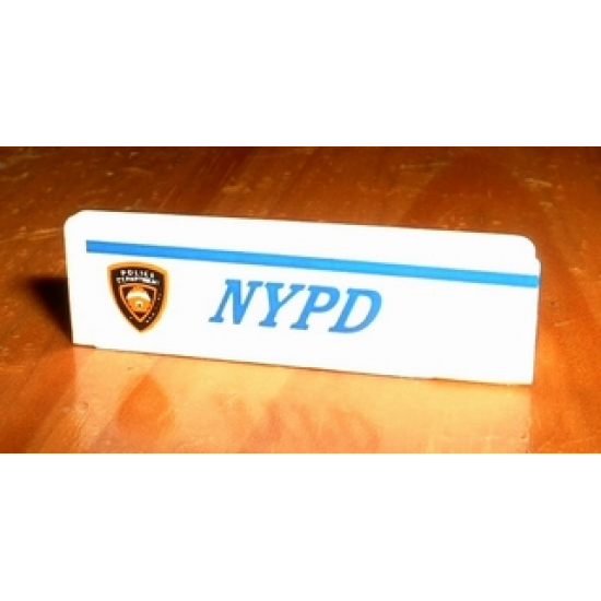 Panel 1 x 4 x 1 with 'NYPD' and Badge Left Pattern (Sticker) - Set 1376