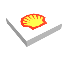 Tile 2 x 2 with Shell Logo Pattern