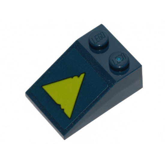 Slope 33 3 x 2 with Lime Triangle with Cut Out Edges Pattern (Sticker) - Set 70839
