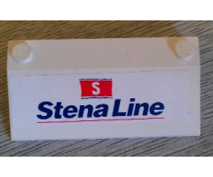 Slope 33 3 x 6 with Inner Walls with Stena Line Ferry Pattern (Sticker) - Set 2998