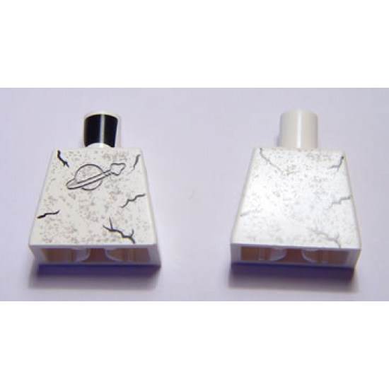 Torso Space Classic Moon with Marbling and Cracks Pattern