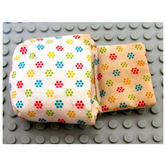 Duplo, Cloth Sleeping Bag with Red, Blue, Yellow and Lime Flowers Pattern