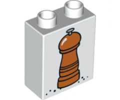 Duplo, Brick 1 x 2 x 2 with Pepper Mill Pattern