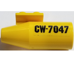 Aircraft Engine Smooth Large, 2 x 2 Thin Top Plate with 'CW-7047' Pattern Model Left Side (Sticker) - Set 7047