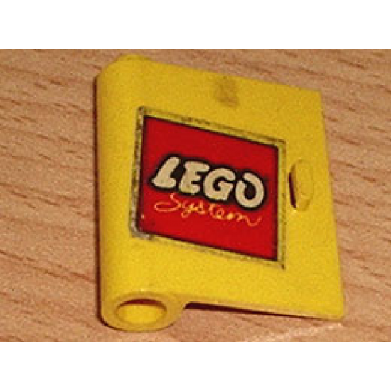 Door 1 x 3 x 3 Left with Lego Logo Open O Style Pattern (Sticker) - Set 685