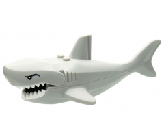 Shark with Gills and White Teeth Pattern