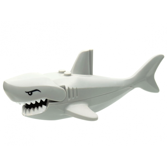 Shark with Gills and White Teeth Pattern