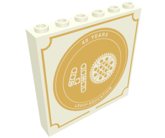 Panel 1 x 6 x 5 with '40 YEARS' and 'LEGO EDUCATION' Pattern