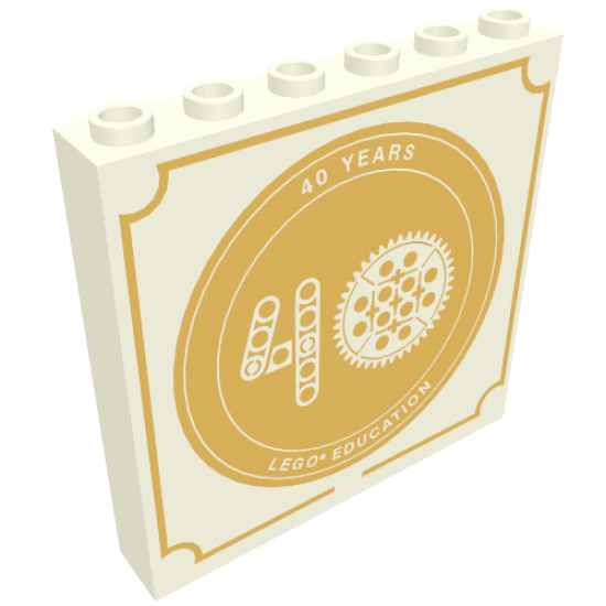 Panel 1 x 6 x 5 with '40 YEARS' and 'LEGO EDUCATION' Pattern