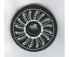Technic, Disk 3 x 3 with Fan Blade Black and White In-Motion Pattern (Sticker) - Set 8653