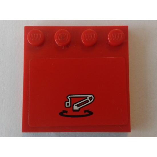 Tile, Modified 4 x 4 with Studs on Edge with Crane Rotating Movement Pattern (Sticker) - Set 8289