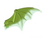 Animal, Body Part Dragon Wing 13 x 8 with Trans-Bright Green Trailing Edge Pattern