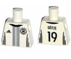 Torso Soccer Shirt with adidas Logo, 4 Stars and Eagle Front, 'GÖTZE 19' Back Pattern