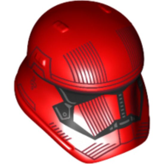 Minifigure, Headgear Helmet SW Stormtrooper Ep. 9 Sith Trooper Pattern