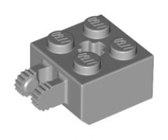 Hinge Brick 2 x 2 Locking with 2 Fingers Vertical and Cross Style Axle Hole, 7 Teeth