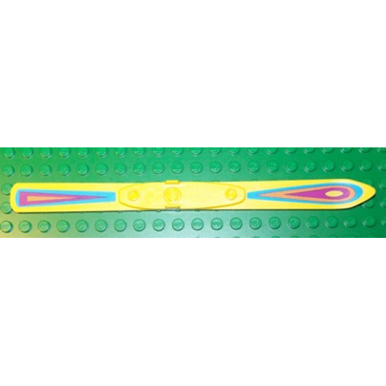 Scala Utensil Ski 19 x 2 with Multi-Colored Triangular and Oval Shapes Pattern (Sticker) - Set 3148