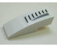 Slope, Curved 3 x 1 with Black Grille Pattern Right (Sticker) - Set 5980