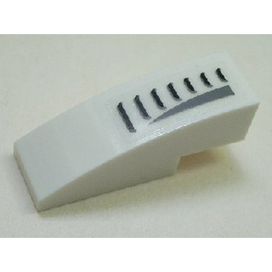 Slope, Curved 3 x 1 with Black Grille Pattern Right (Sticker) - Set 5980