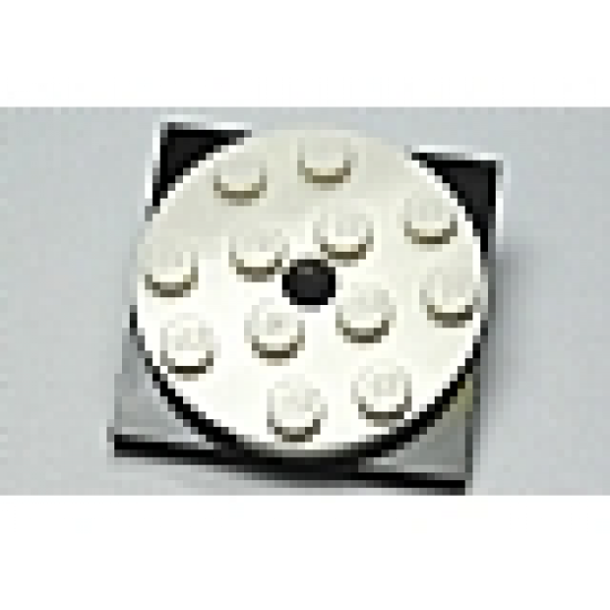 Turntable 4 x 4 x 2/3 Top with Black Square Base, Free-Spinning (60474 / 61485)