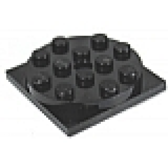 Turntable 4 x 4 x 2/3 Top with Black Square Base, Free-Spinning (60474 / 61485)