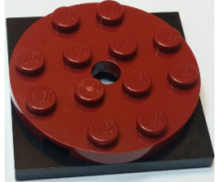 Turntable 4 x 4 x 2/3 Top with Black Square Base, Free-Spinning (60474 / 61485)