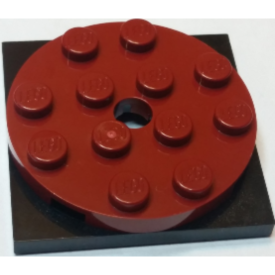 Turntable 4 x 4 x 2/3 Top with Black Square Base, Free-Spinning (60474 / 61485)