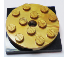 Turntable 4 x 4 x 2/3 Top with Black Square Base, Free-Spinning (60474 / 61485)
