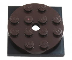 Turntable 4 x 4 x 2/3 Top with Black Square Base, Free-Spinning (60474 / 61485)