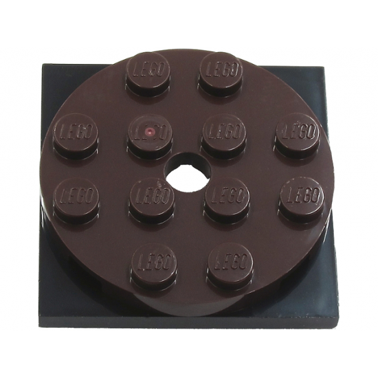 Turntable 4 x 4 x 2/3 Top with Black Square Base, Free-Spinning (60474 / 61485)