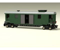 Luggage wagon with mobile sliding doors