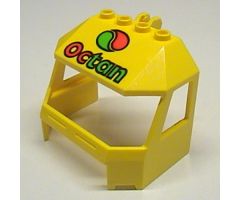 Windscreen 4 x 6 x 4 Cab with Hinge and 1 x 4 Bottom Cutout and Octan Logo Pattern