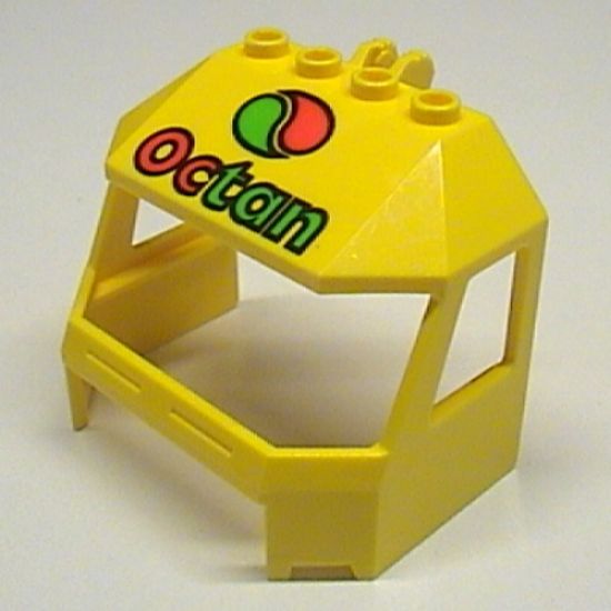Windscreen 4 x 6 x 4 Cab with Hinge and 1 x 4 Bottom Cutout and Octan Logo Pattern