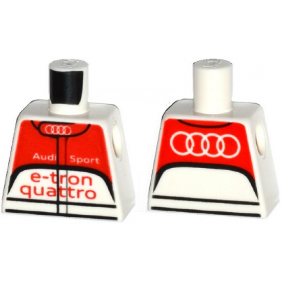 Torso Race Suit with Audi Logo, 'Audi Sport e-tron quattro' on Front and Audi Logo on Back Pattern