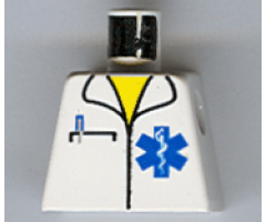 Torso Hospital EMT Star of Life, Open Collar, Pocket Pen Pattern
