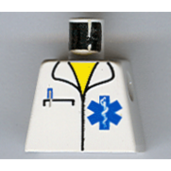 Torso Hospital EMT Star of Life, Open Collar, Pocket Pen Pattern