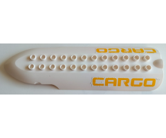 Duplo, Aircraft Airplane Large Cabin Roof 5 x 16 with Yellow 'CARGO' Pattern on Both Sides (Stickers) - Set 7843