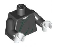 Torso Harry Potter Voldemort with Dark Green Robe Lines Pattern / Black Arms / White Hands