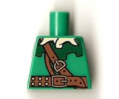Torso Forestman with White Shirt Collar and Brown Belt Pattern