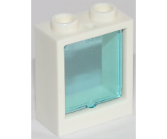 Window 1 x 2 x 2 Flat Front with Trans-Light Blue Glass for Window 1 x 2 x 2 Flat Front (60592 / 60601)